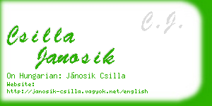csilla janosik business card
